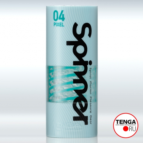 Мастурбатор нереалистичный Tenga Spinner Pixel ТПЭ,мятный,13см