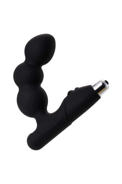 Стимулятор простаты EROTIST FOURTH, силикон, черный, 12,4 см
