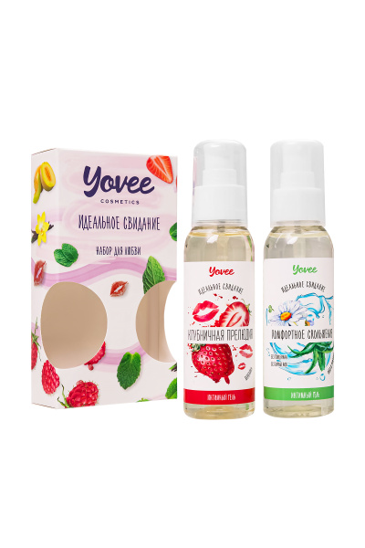 Набор гелей-смазок Yovee ""Набор для любви""«Клубничная прелюдия»+«Комфортное скольжение»,2х100 