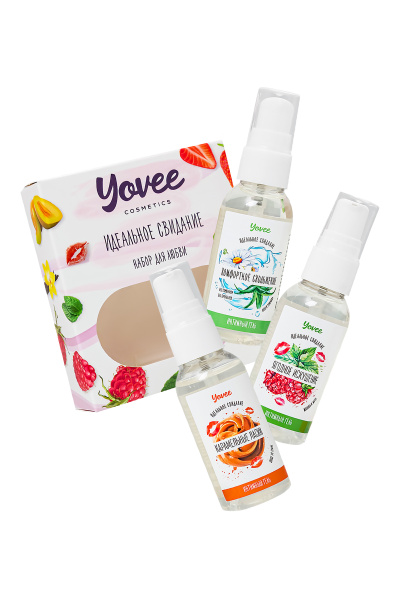 Набор гелей-смазок Yovee для любви(Комфортное скольжение+Карамельные ласки+Ягодное искушение)3х50 мл