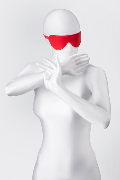 Маска Anonymo. PU кожа, красная, 65 см