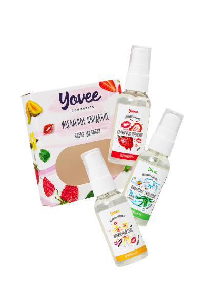 Набор гелей-смазок Yovee для любви(Комфортное скольжение+Клубничная прелюдия+Ванильный секс),3х50 мл