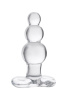 Анальная втулка Sexus Glass,стекло, прозрачная, 10 см, Ø 4