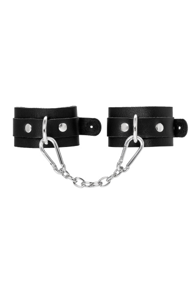 Наручники-браслеты Pecado BDSM, мини со скруглёнными углами,чёрные