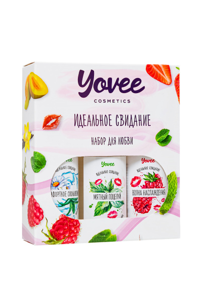 Набор гелей-смазок Yovee для любви(Комфортное скольжение+Волна наслаждения+Мятный поцелуй),3х50 мл