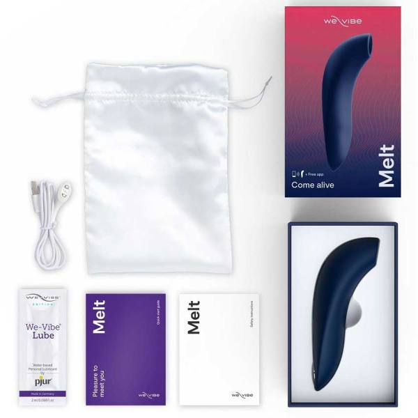 Вакуумно-волновой стимулятор WE-VIBE Melt синий,силикон,12,6 см.