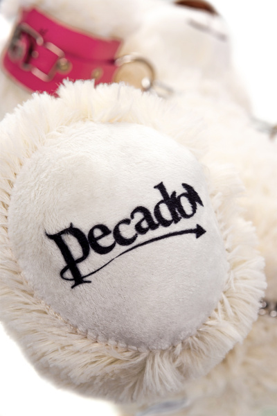 Бандажный набор ""Медведь белый"" Pecado BDSM (оковы, наручники), натуральная кожа, брусничный