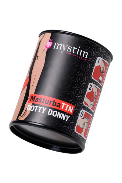 Мастурбатор Mystim Masturbatin Dotty Donny, белый, 4,5 см